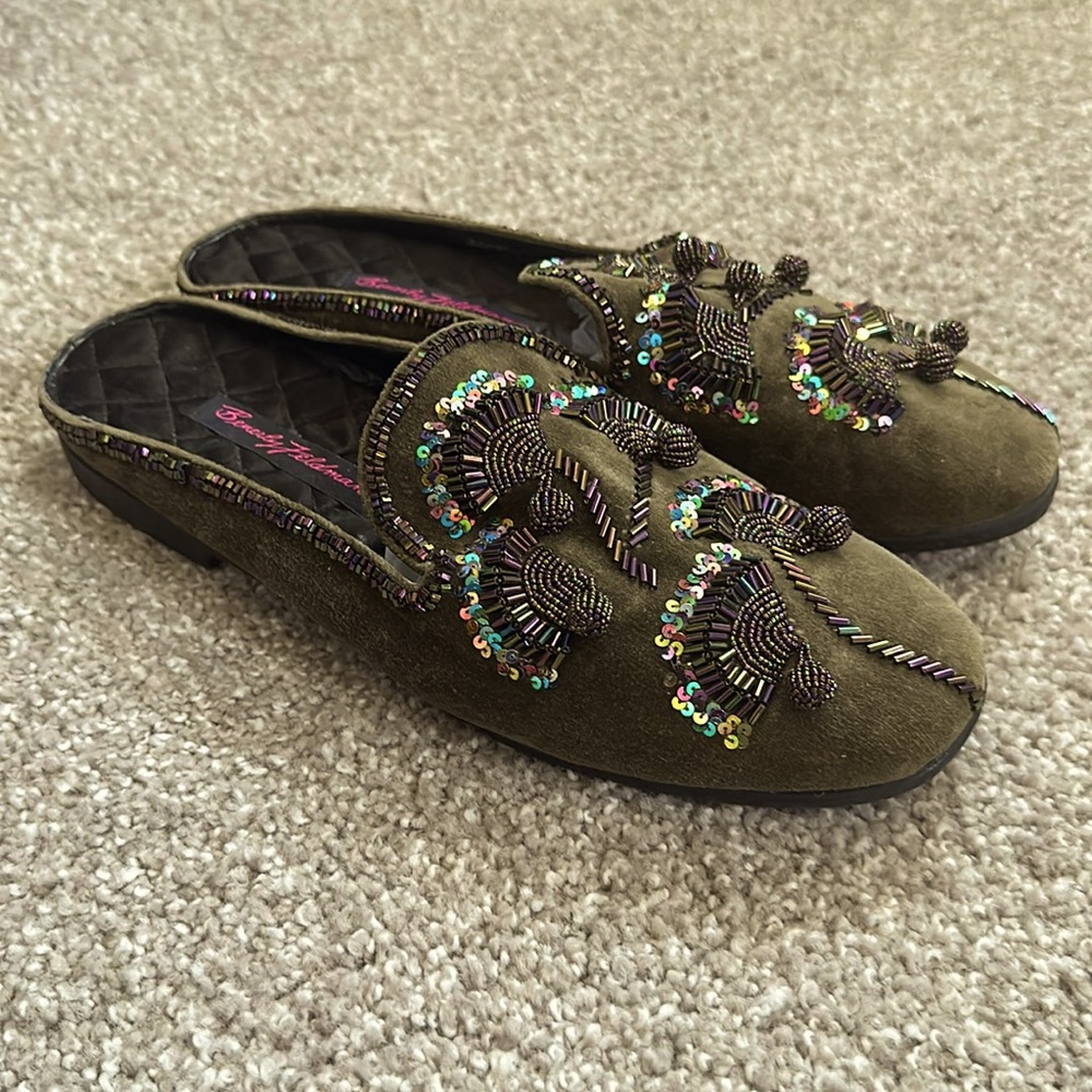 Beverly Feldman Beaded Flats